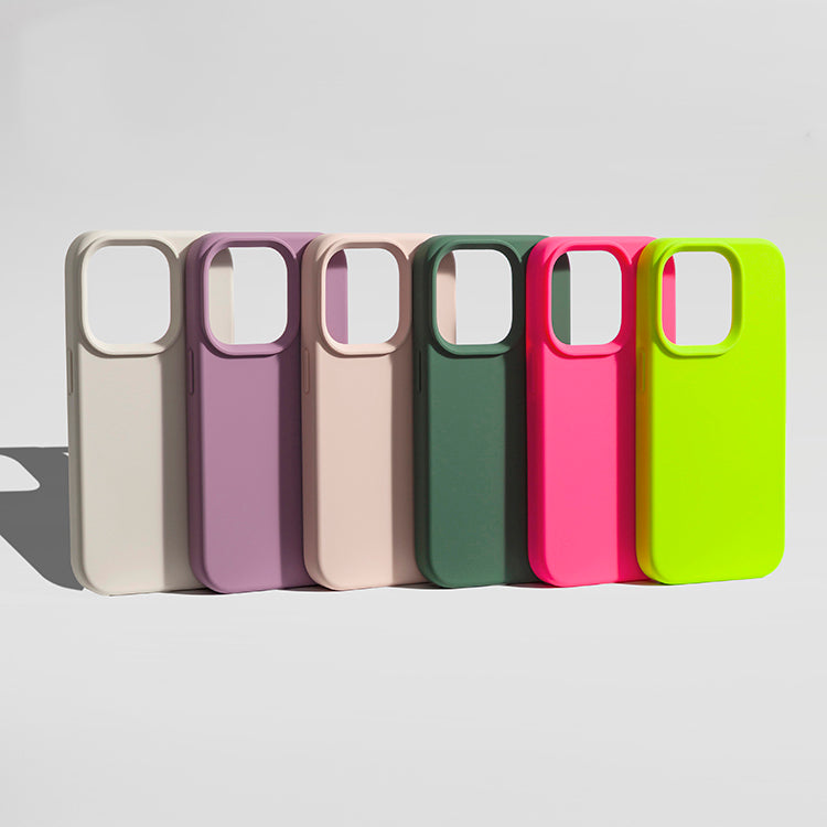 Basic Phone Case | Silicone Liquid Solid Color Phone Case No.16-20