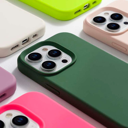 Basic Phone Case | Silicone Liquid Solid Color Phone Case No.21-25