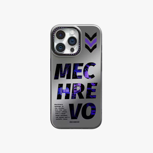 Reflective Phone Case | Metal Mechanical Fonts Purple