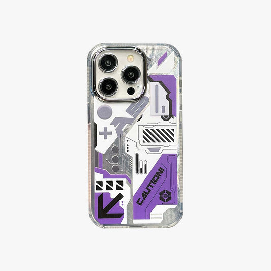 Reflective Phone Case | Mechanical Motherboard Purple