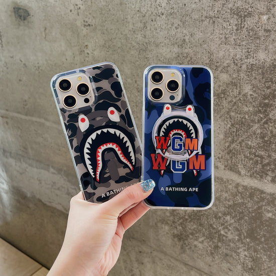 Magsafe Phone Case | APE Blue Shark (Optional Magnetic Holder) Magsafe Phone Case | APE Blue Shark (Optional Magnetic Holder)