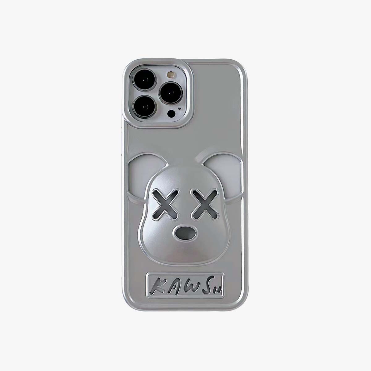 3D Phone Case |  KS Bear Frosted Silver