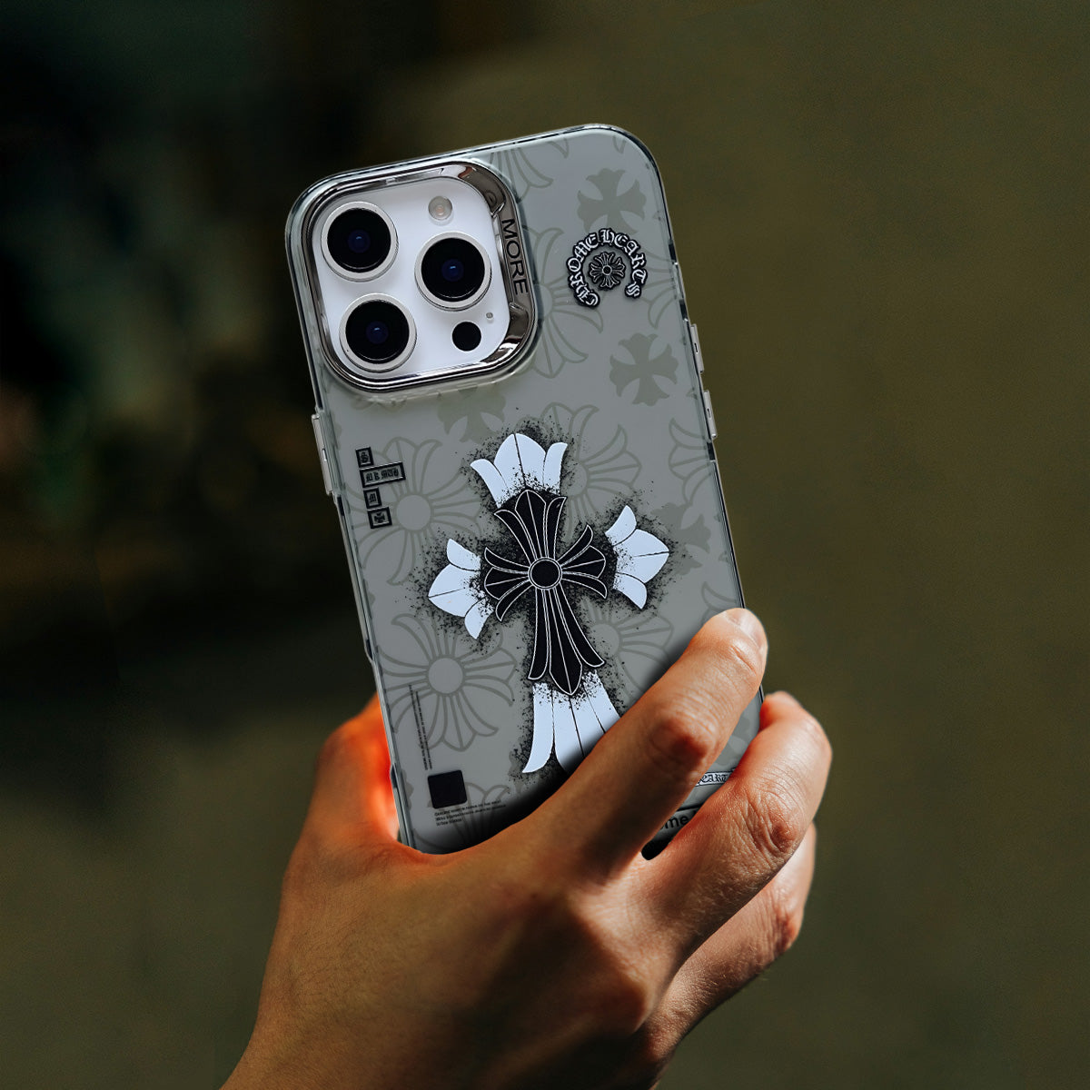 Limited iPhone Case | Chrome Hearts, Silver Gray 1