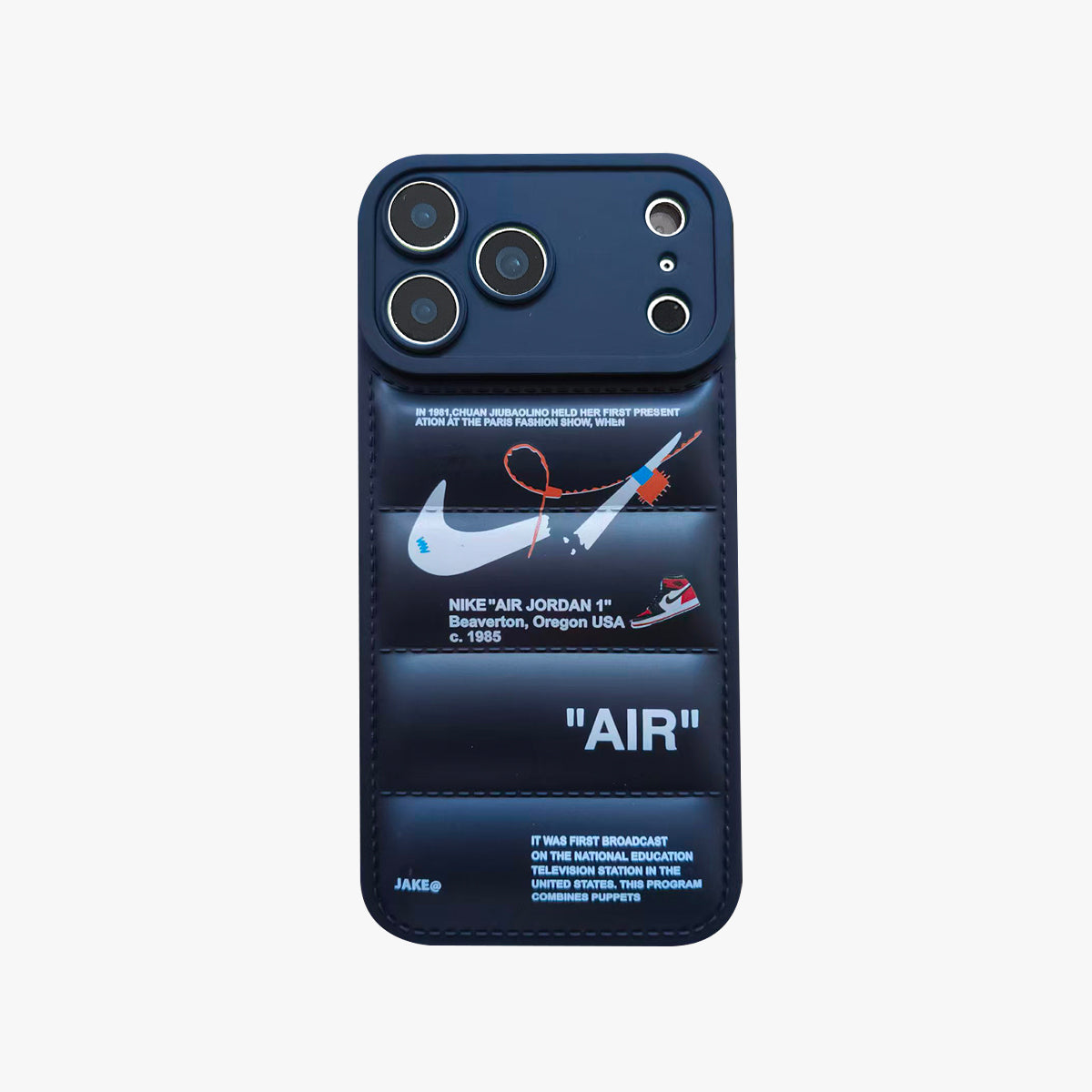 3D Phone Case | Nike x Off White inspired Black