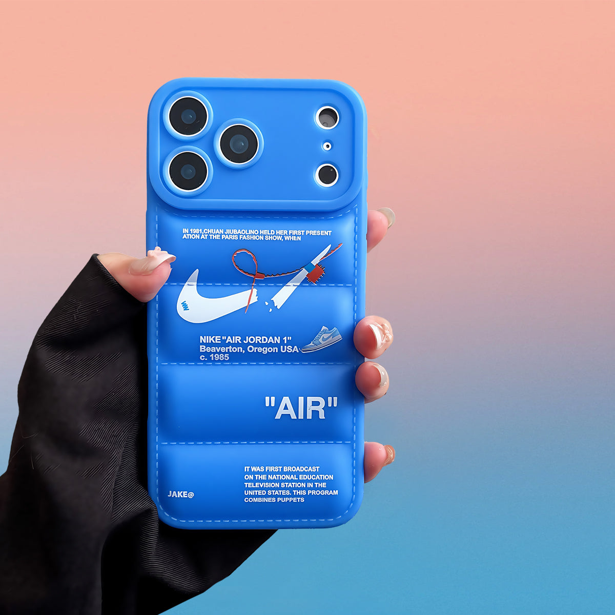 3D Phone Case | Nike x Off White inspired Blue