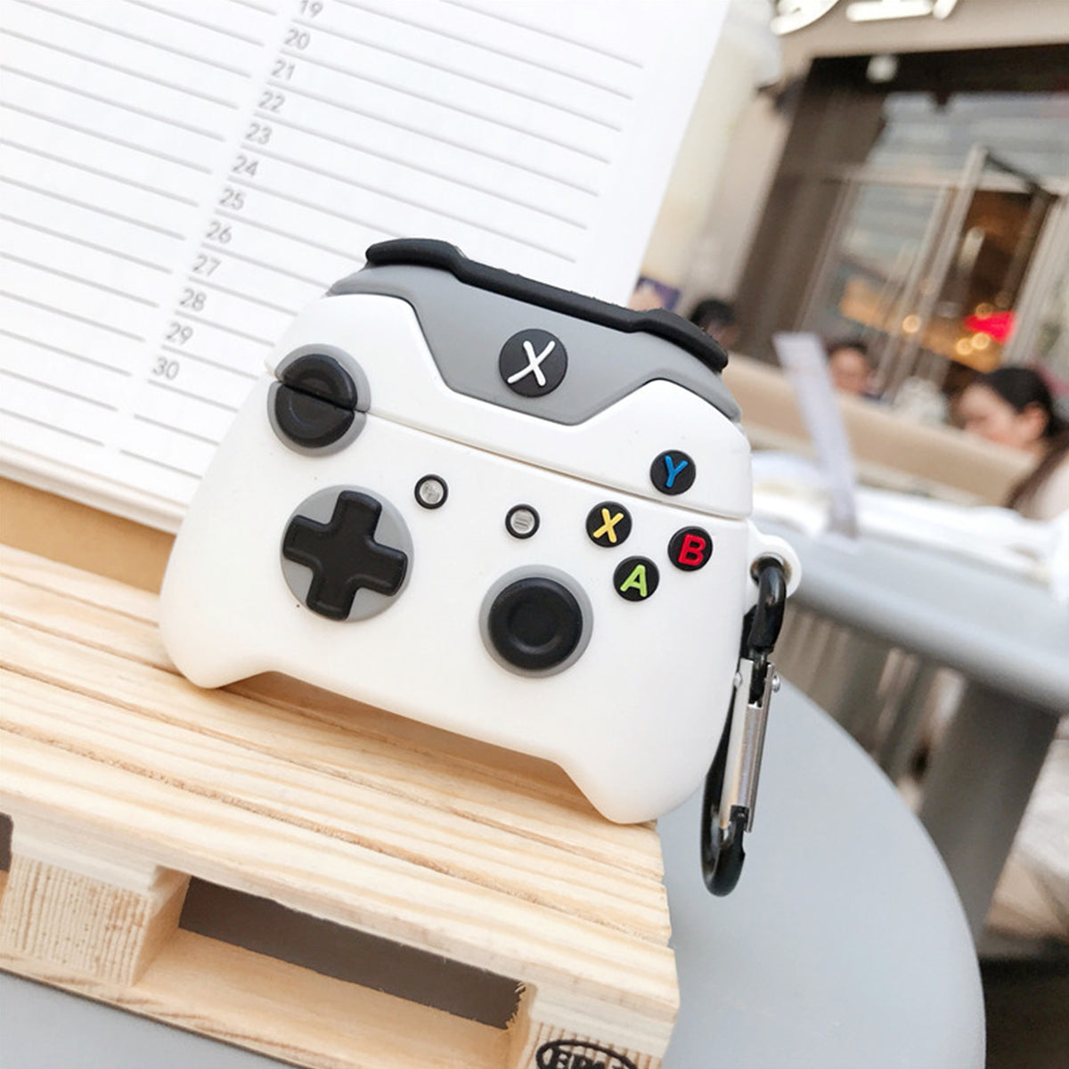 3D Game Controller AirPods Case - White