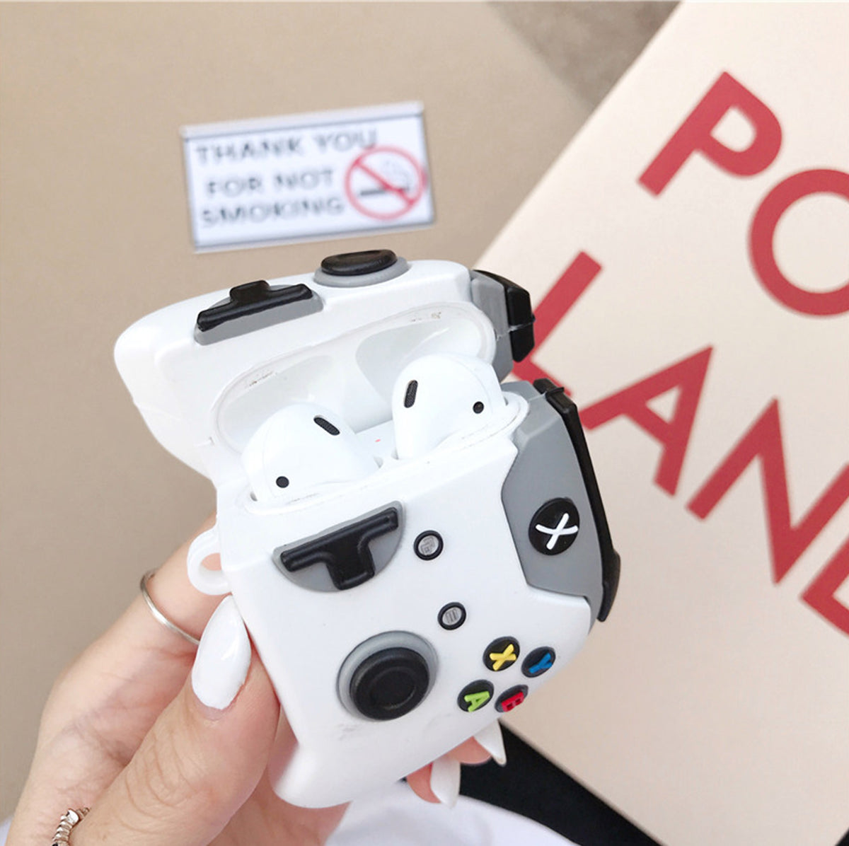 3D Game Controller AirPods Case - White