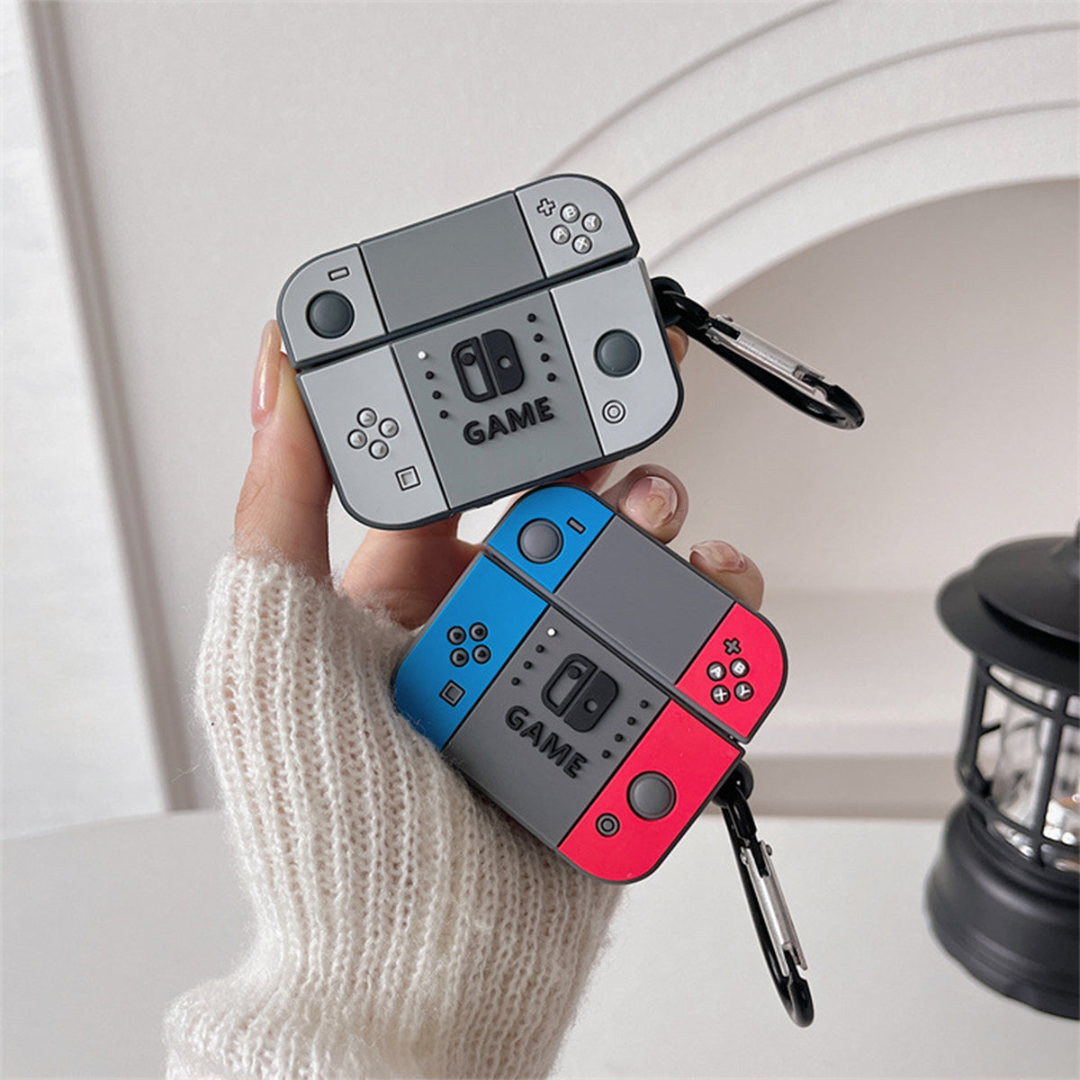 3D Creative Game Console AirPods Case - Red Blue