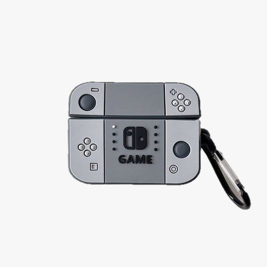 3D Creative Game Console AirPods Case - Grey White