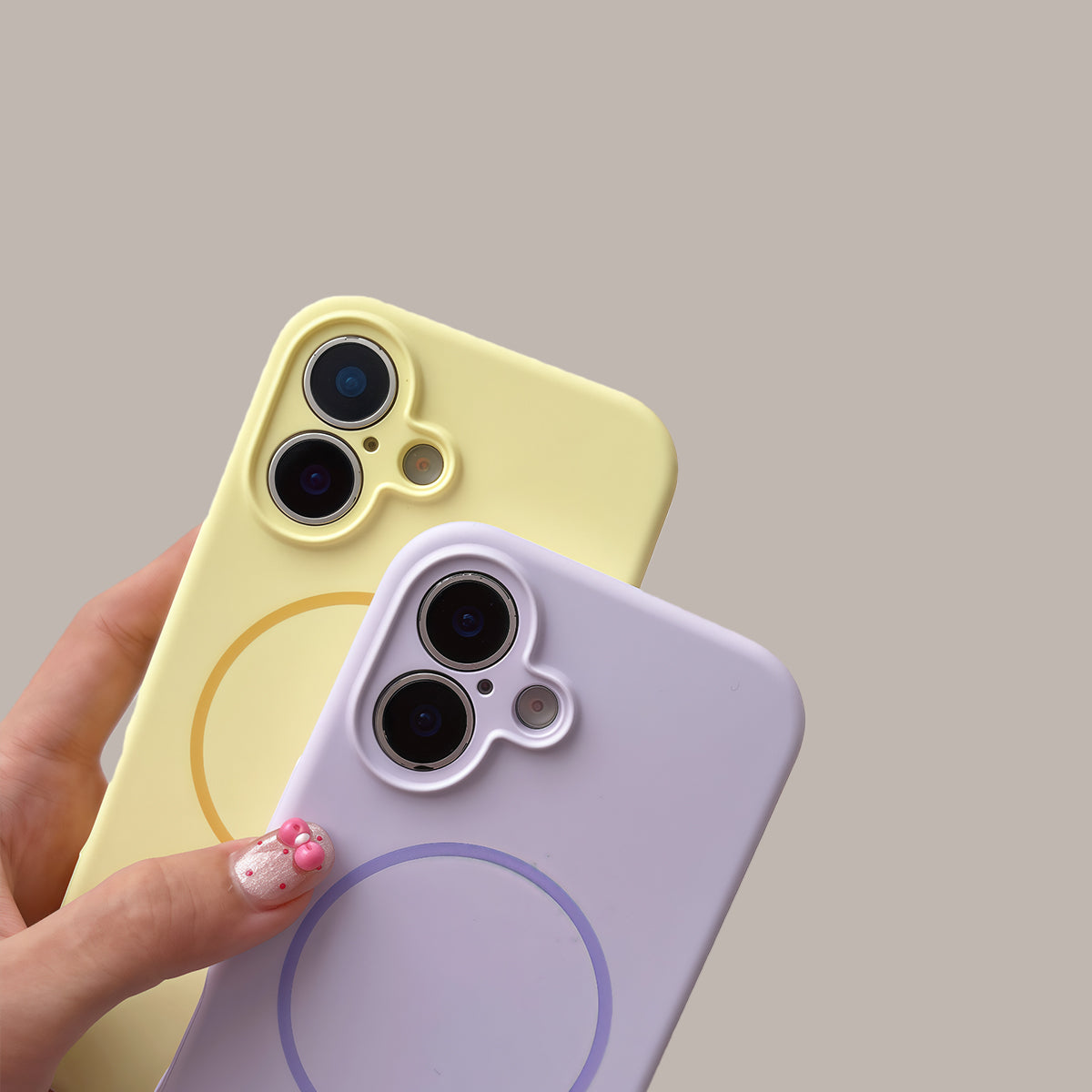 Slim Ring Magnetic Wireless Charging Phone Case | Liquid Silicone Phone Case No.4-5