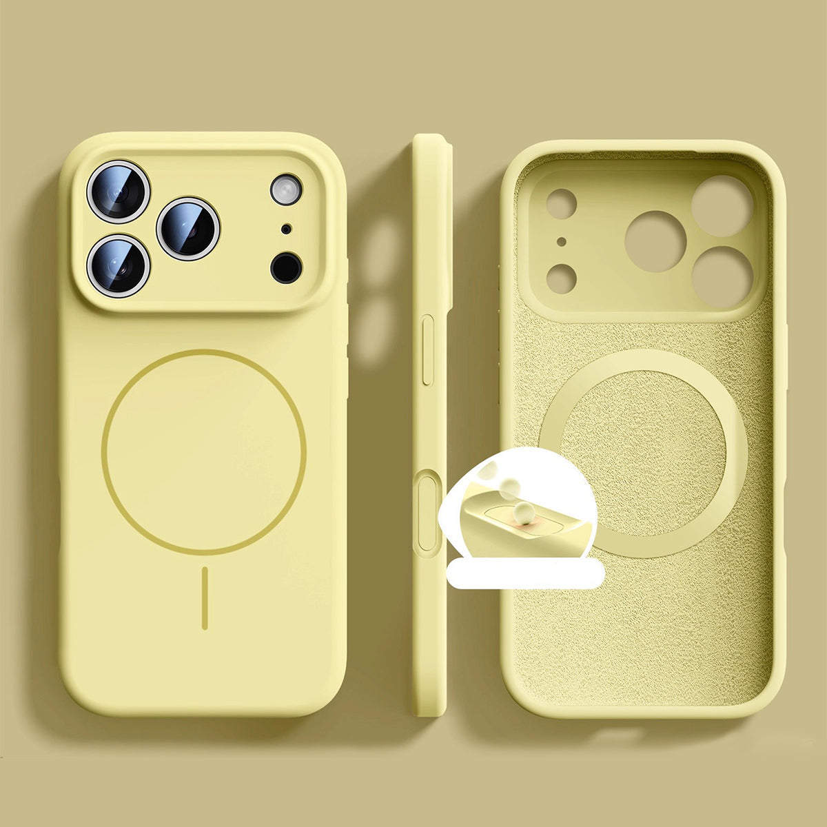 Slim Ring Magnetic Wireless Charging Phone Case | Liquid Silicone Phone Case No.4-5