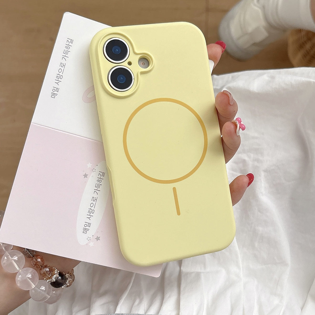 Slim Ring Magnetic Wireless Charging Phone Case | Liquid Silicone Phone Case No.4-5