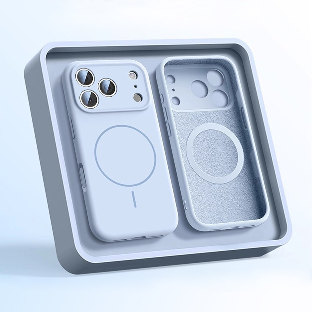 Slim Ring Magnetic Wireless Charging Phone Case | Liquid Silicone Phone Case No.6-8