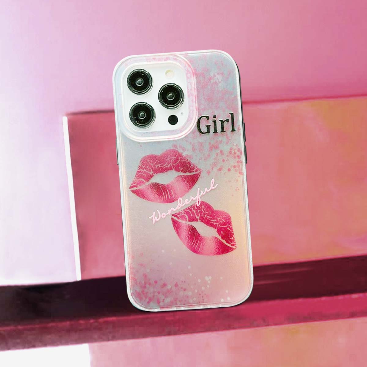 Reflective Phone Case | Kiss Pink