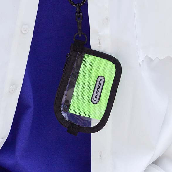 Transparent PVC Reflective Card Case Green - SPICEUP