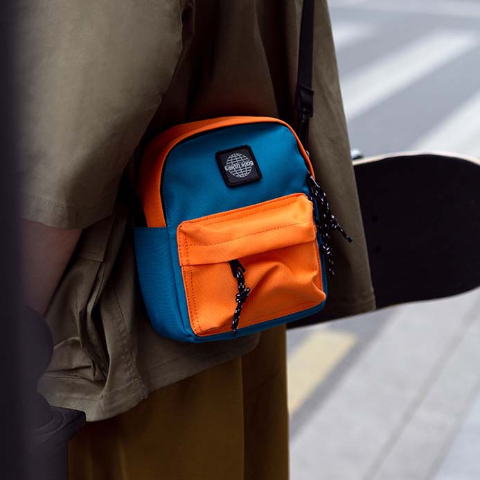 Mini Candy Color Crossbody Bag | Blue & Orange - SPICEUP