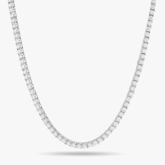 3mm White Gold Tennis Chain - SPICEUP