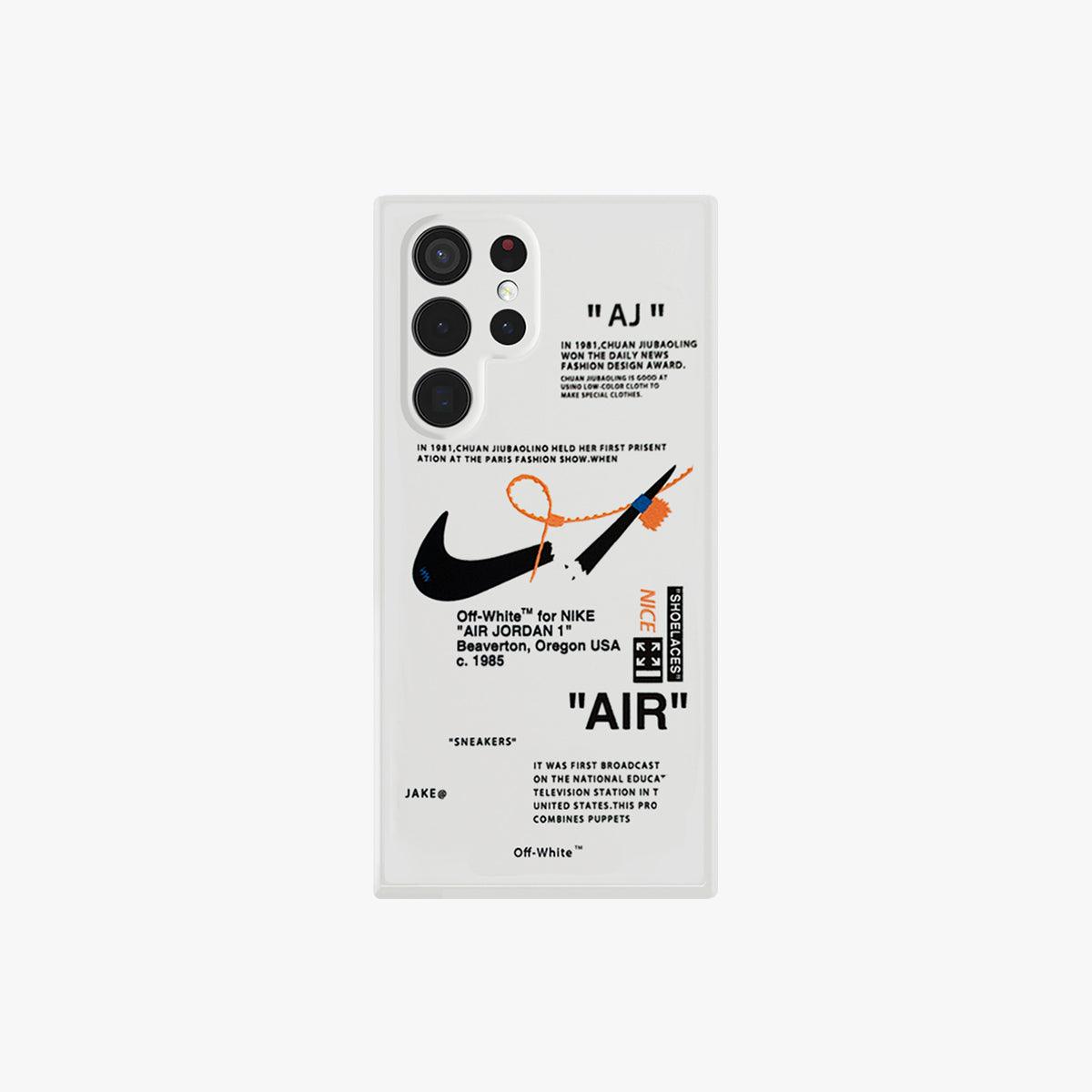 Galaxy Phone Case | Nike x Off White inspired White - SPICEUP