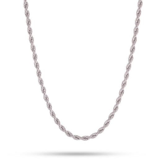 SALE | 3mm White Gold Rope Chain - SPICEUP