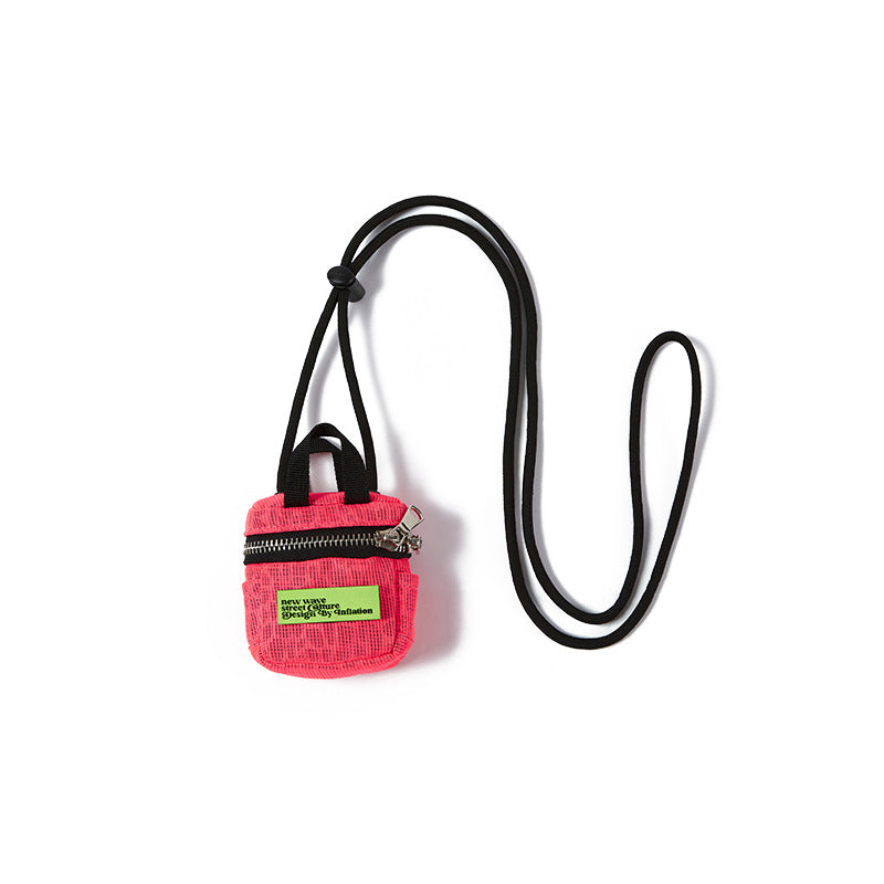 Reflective Mini Coin Purse AirPods Bag Red - SPICEUP