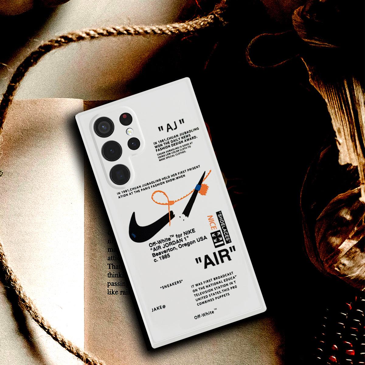 Galaxy Phone Case | Nike x Off White inspired White - SPICEUP