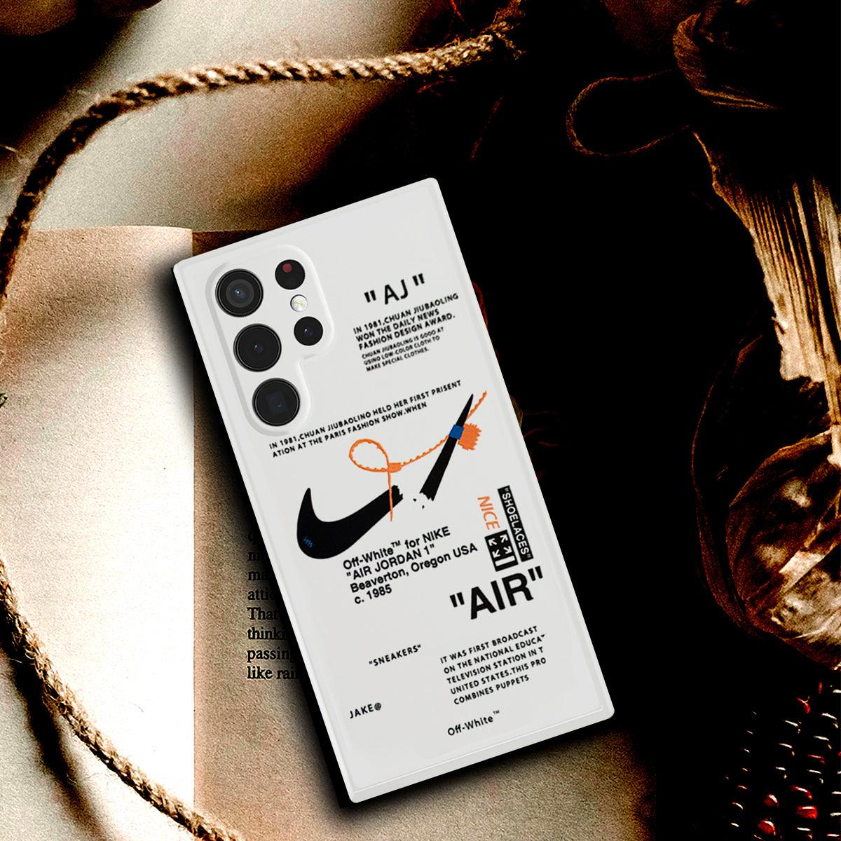 Galaxy Phone Case | Nike x Off White inspired White - SPICEUP