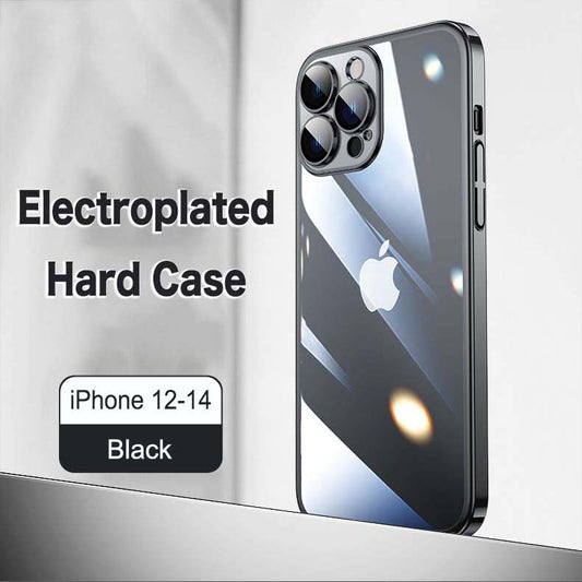 Basic Phone Case | Electroplated Full-Wrap Hard Case Black - SPICEUP