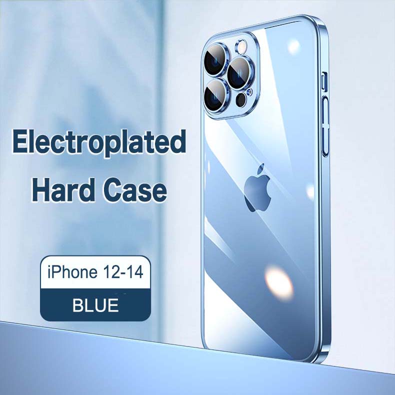 Basic Phone Case | Electroplated Full-Wrap Hard Case Blue - SPICEUP