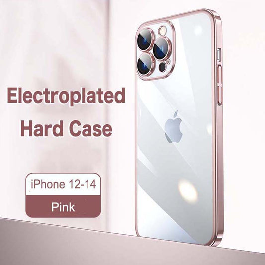 Basic Phone Case | Electroplated Full-Wrap Hard Case Pink - SPICEUP