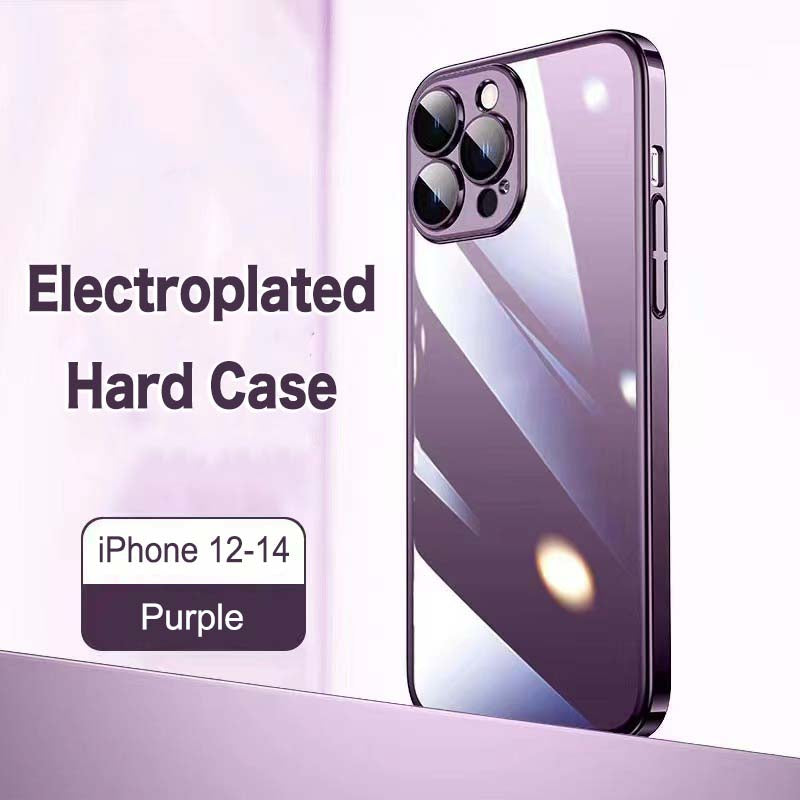 Basic Phone Case | Electroplated Full-Wrap Hard Case Purple - SPICEUP