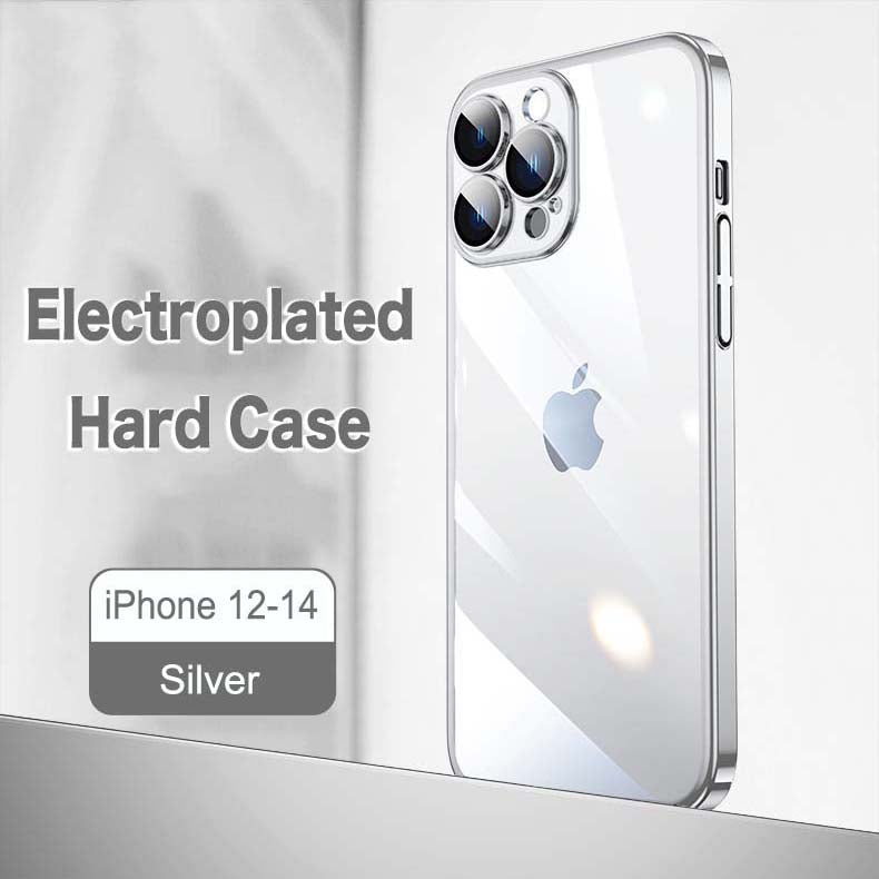 Basic Phone Case | Electroplated Full-Wrap Hard Case Silver - SPICEUP