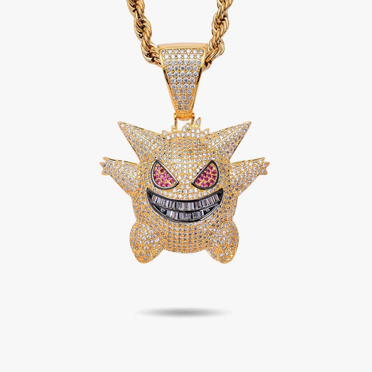 Iced Gengar Pendant in 14K Gold - SPICEUP