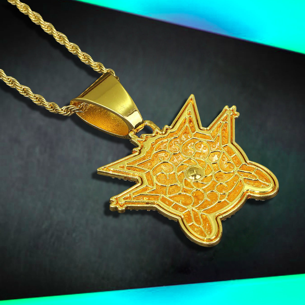 Iced Gengar Pendant in 14K Gold - SPICEUP