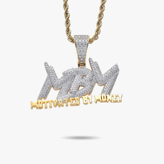 Iced MBM Pendant in 14K Gold - SPICEUP