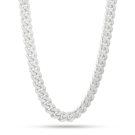 12mm White Gold Miami Cuban Chain - SPICEUP