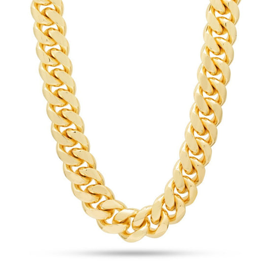 14mm 14K Gold Miami Cuban Chain - SPICEUP