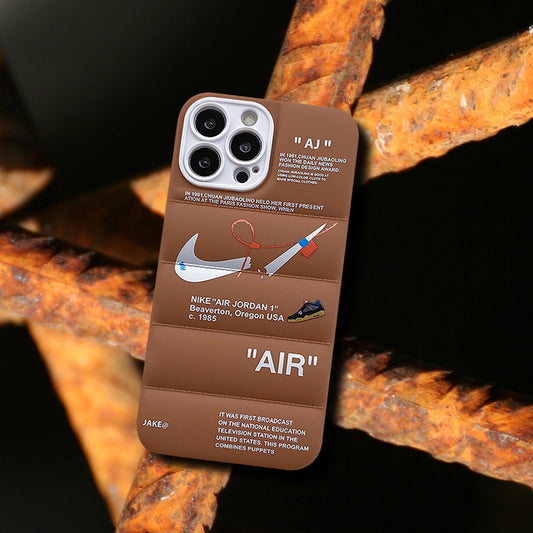 SALE | 3D Phone Case | Nike x Off White inspired Brown - SPICEUP