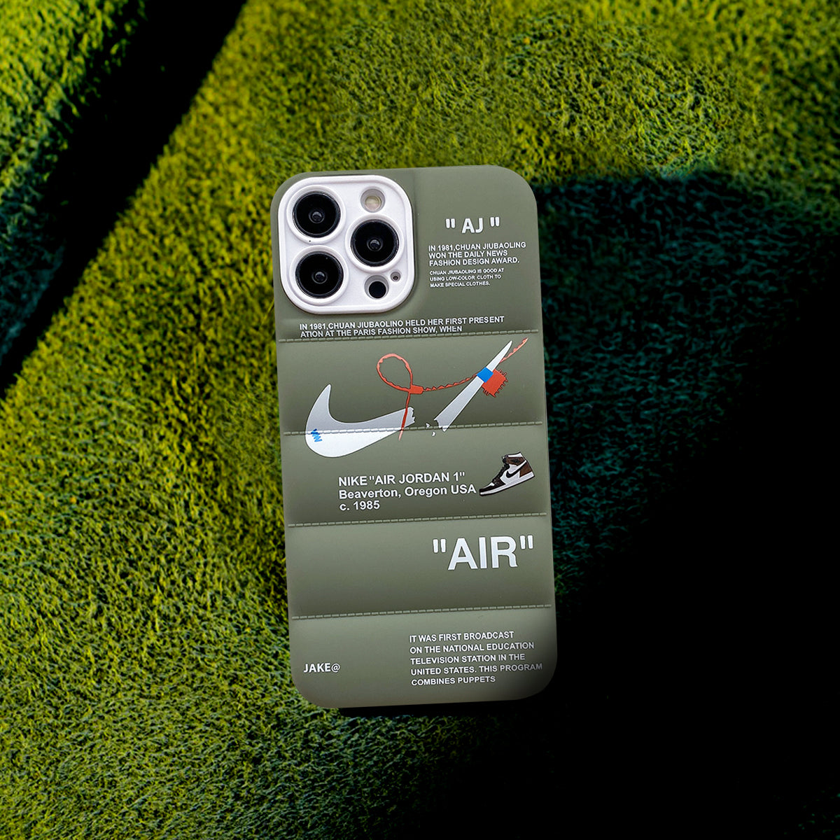 SALE | 3D Phone Case | Nike x Off White inspired Green - SPICEUP