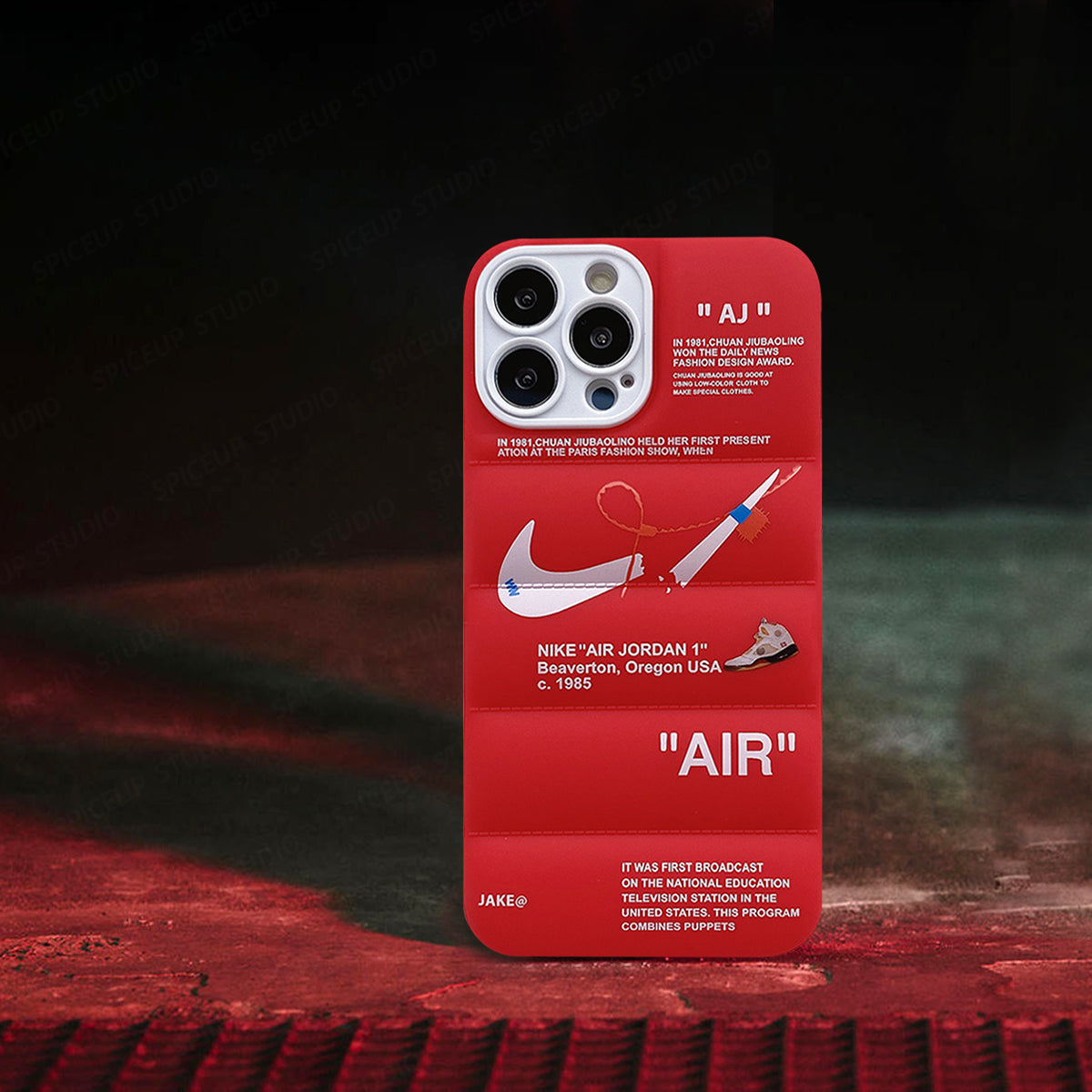 SALE | 3D Phone Case | Nike x Off White inspired Red - SPICEUP