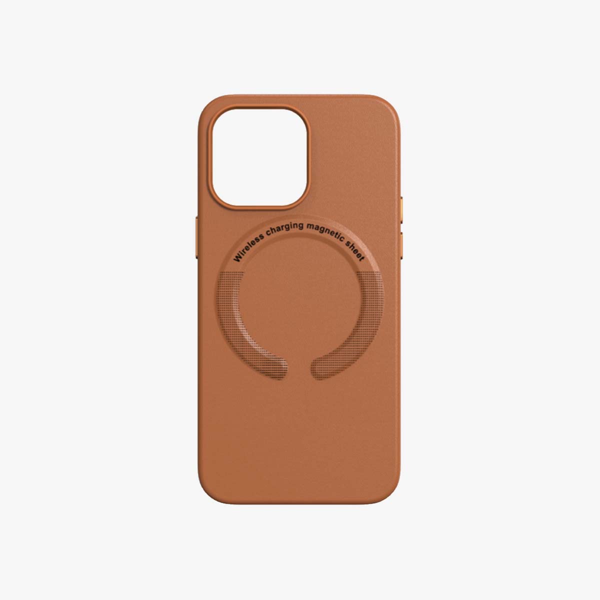 MagSafe Phone Case | Leather Phone Case Golden Brown - SPICEUP