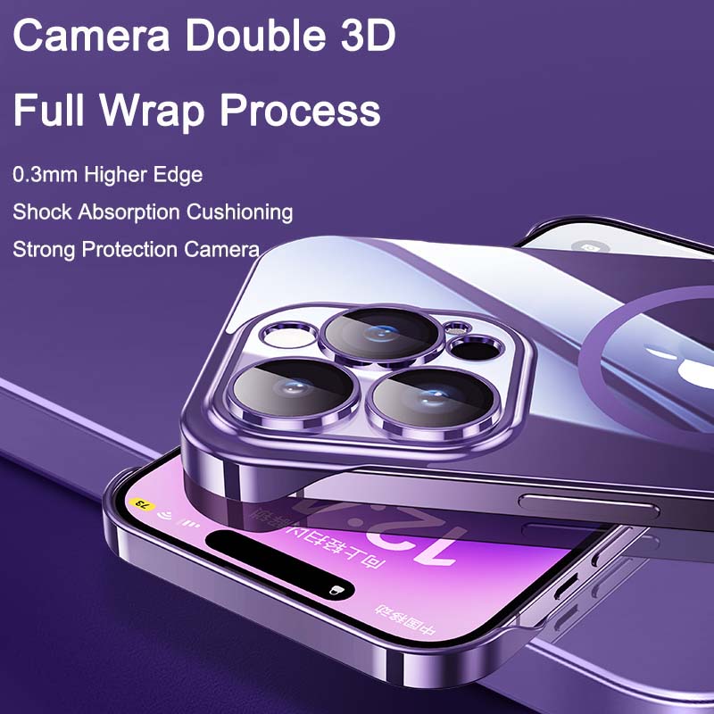 Magsafe Phone Case | Transparent Electroplated Hard Case - SPICEUP