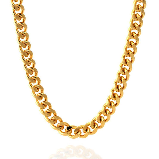 8mm 14K Gold Miami Cuban Chain - SPICEUP