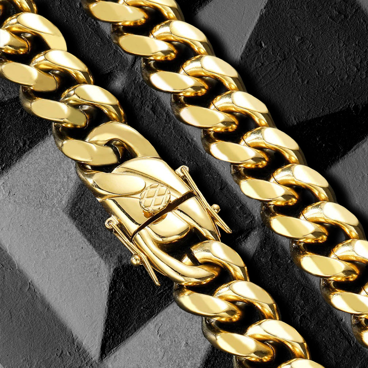10mm 14K Gold Miami Cuban Chain - SPICEUP